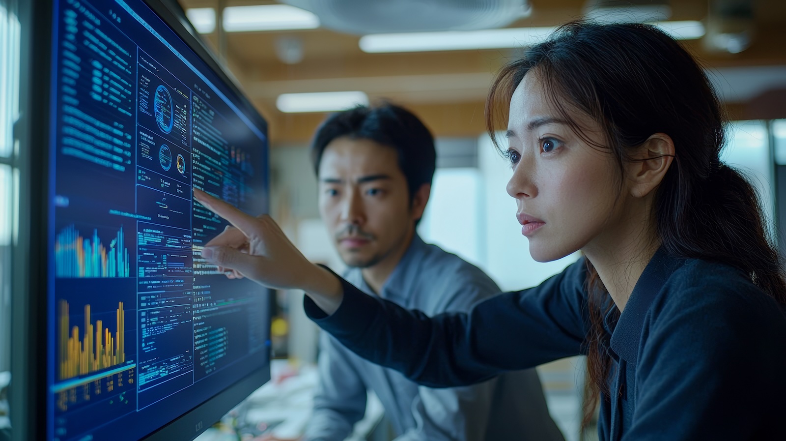 システムの状態を確認するエンジニア※イメージ写真:Adobe Stock素材を使用